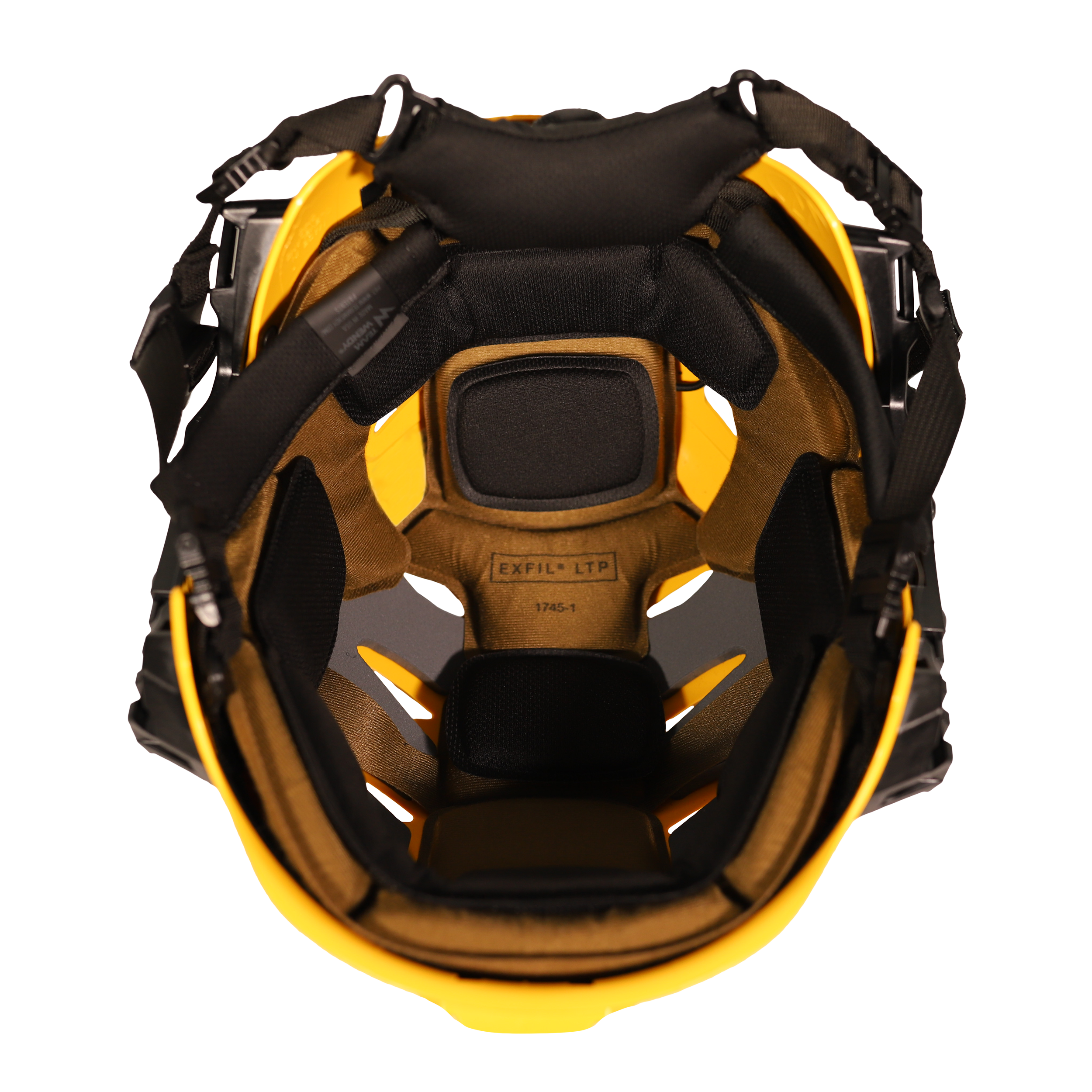 Team Wendy EXFIL Rescuer Helmet in yellow showing the liner