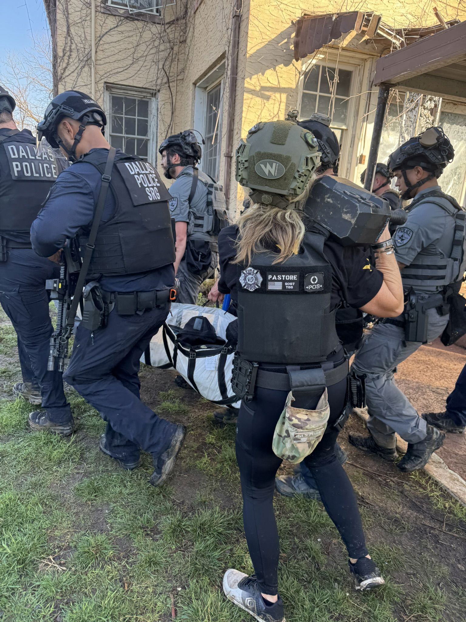 Law enforcement officers participating in a training event