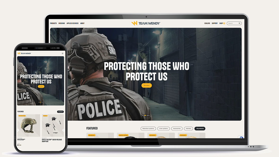 Team Wendy website homepage banner image showing the police wearing a team wendy helmet