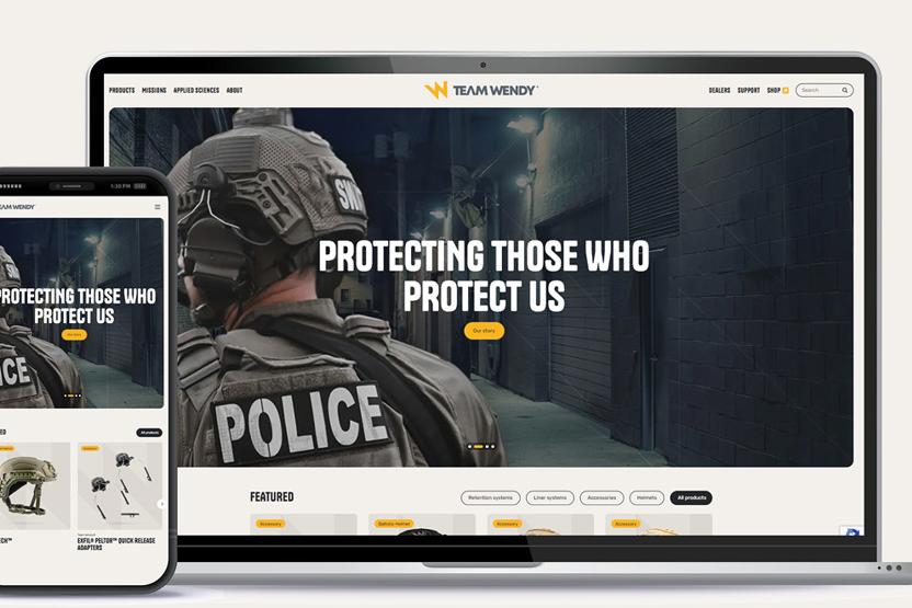 Team Wendy website homepage banner image showing the police wearing a team wendy helmet