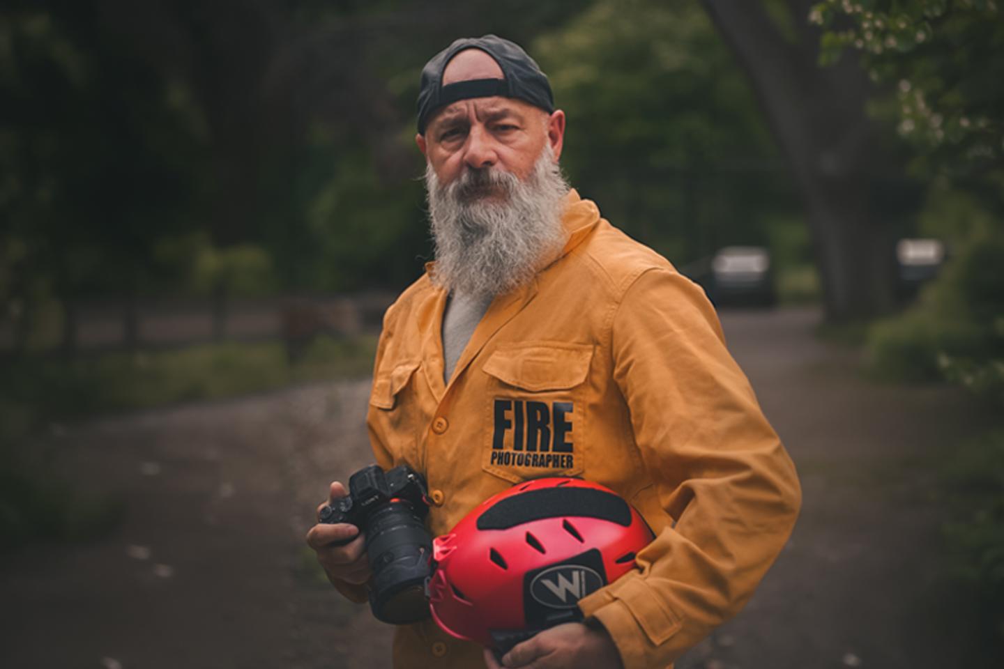 Portrait of Benny Braden Jr., Team Wendy brand ambassador and emergency photographer.