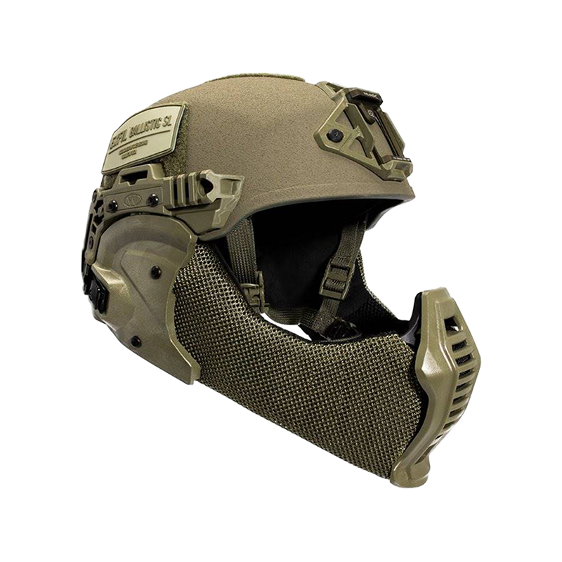 ALL TERRAIN MANDIBLE in RANGER GREEN attached to HELMET 