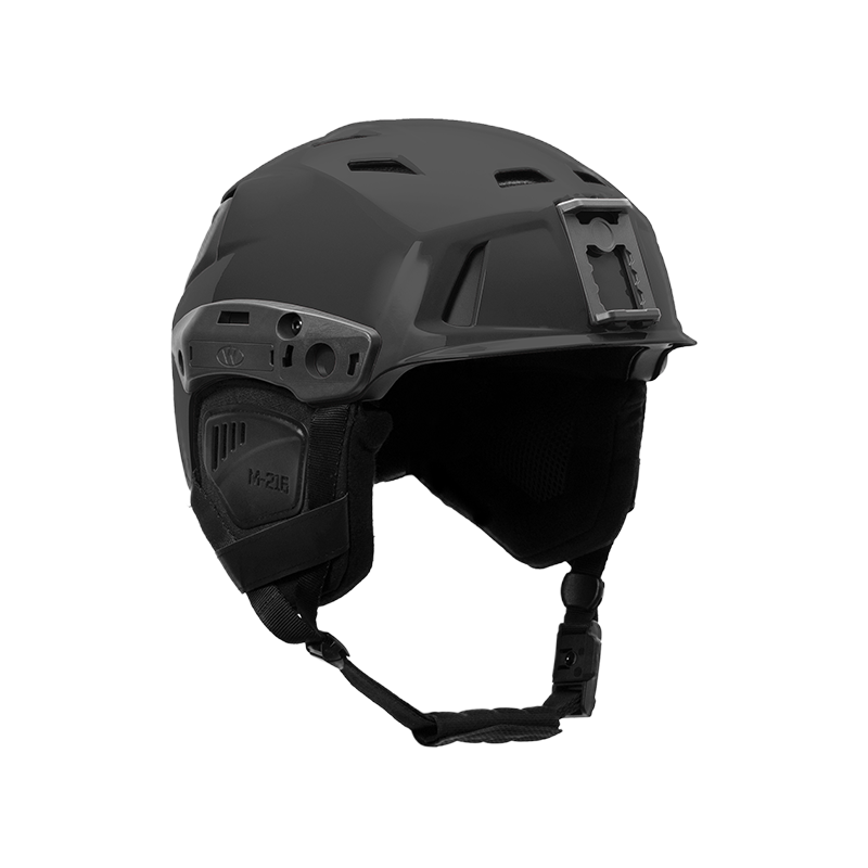 M216 BACKCOUNTRY SKI SAR Helmet in BLACK GRAY ANGLE