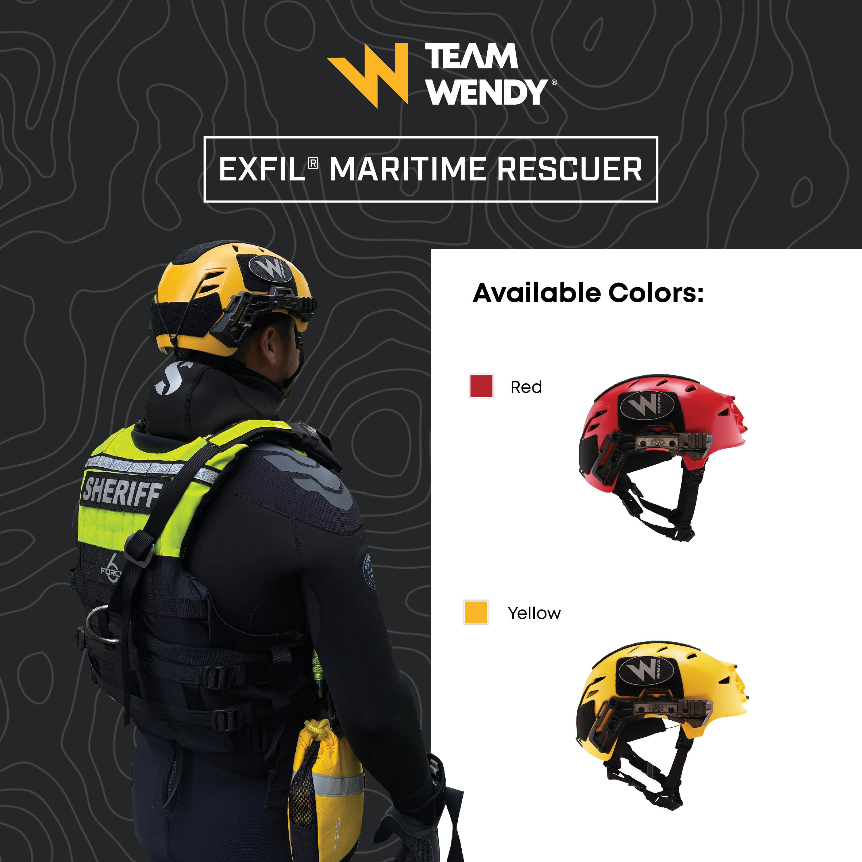 Rescuer  EXFIL Team Wendy EXFIL , disponible en plusieurs couleurs, notamment en rouge et en jaune