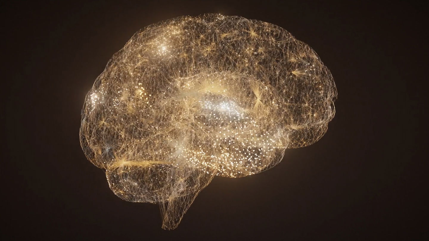 Technological image of a brain graphic