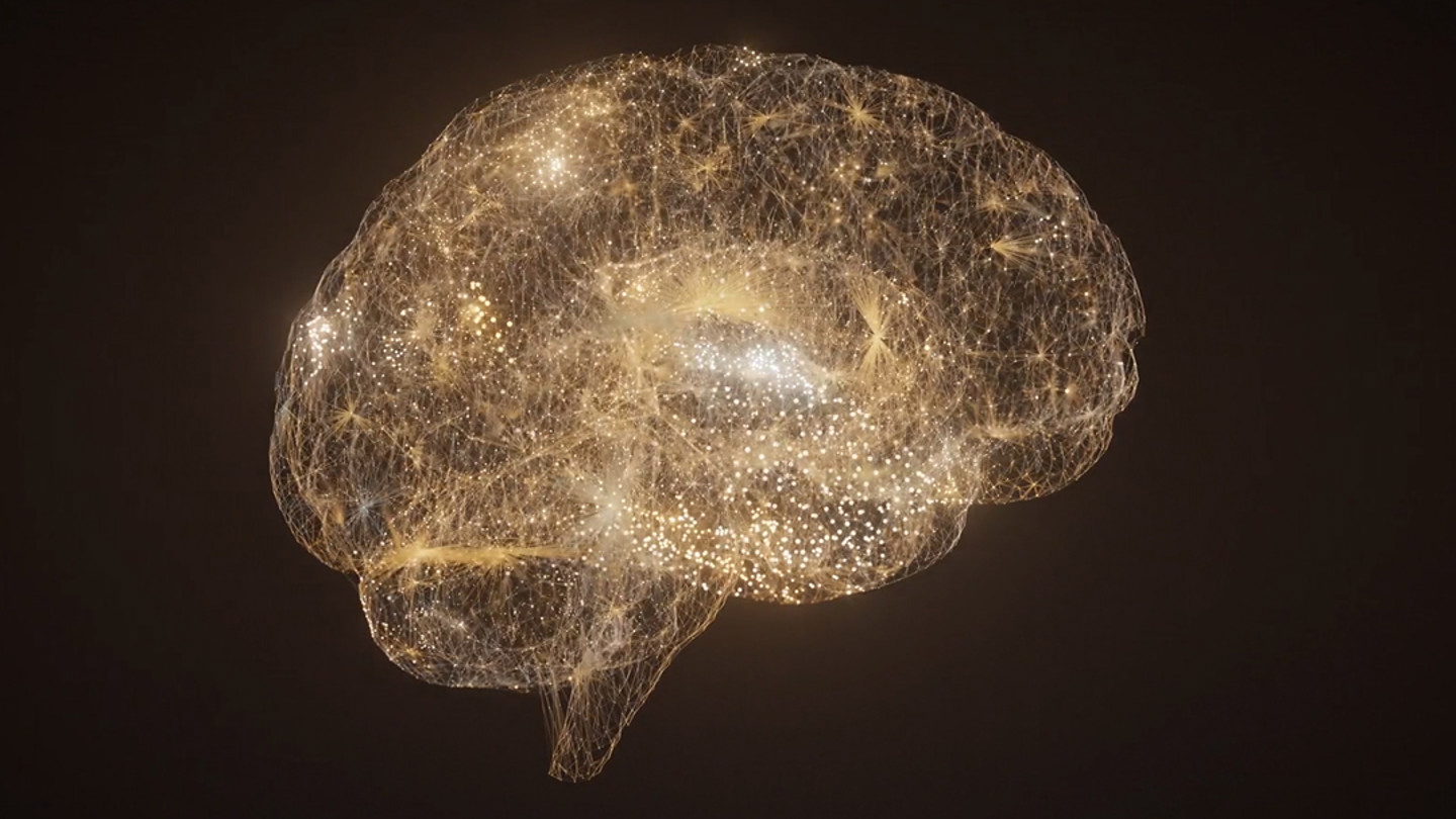 Technological image of a brain graphic