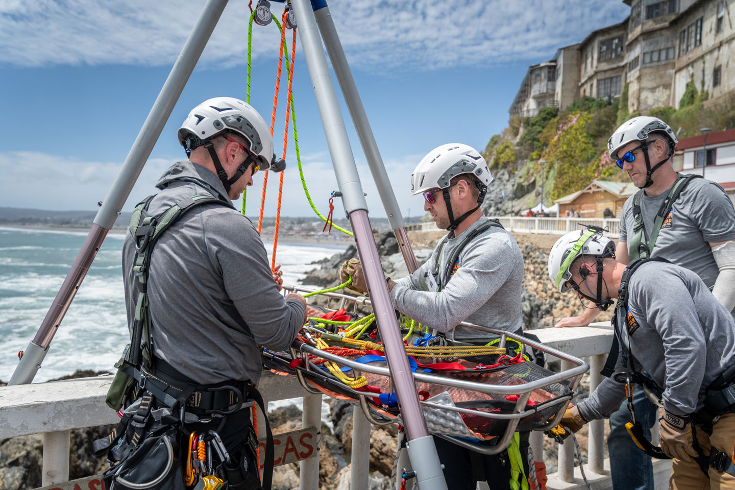 Nectar Rescue team training for a technical rescue