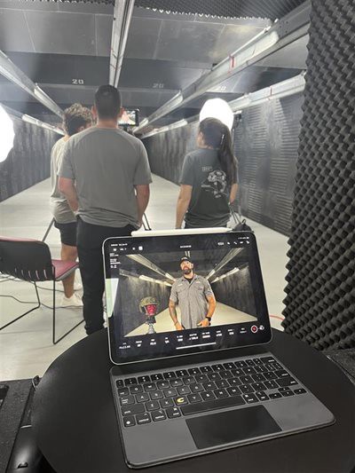 On-set image from RIFLETECH test shoot