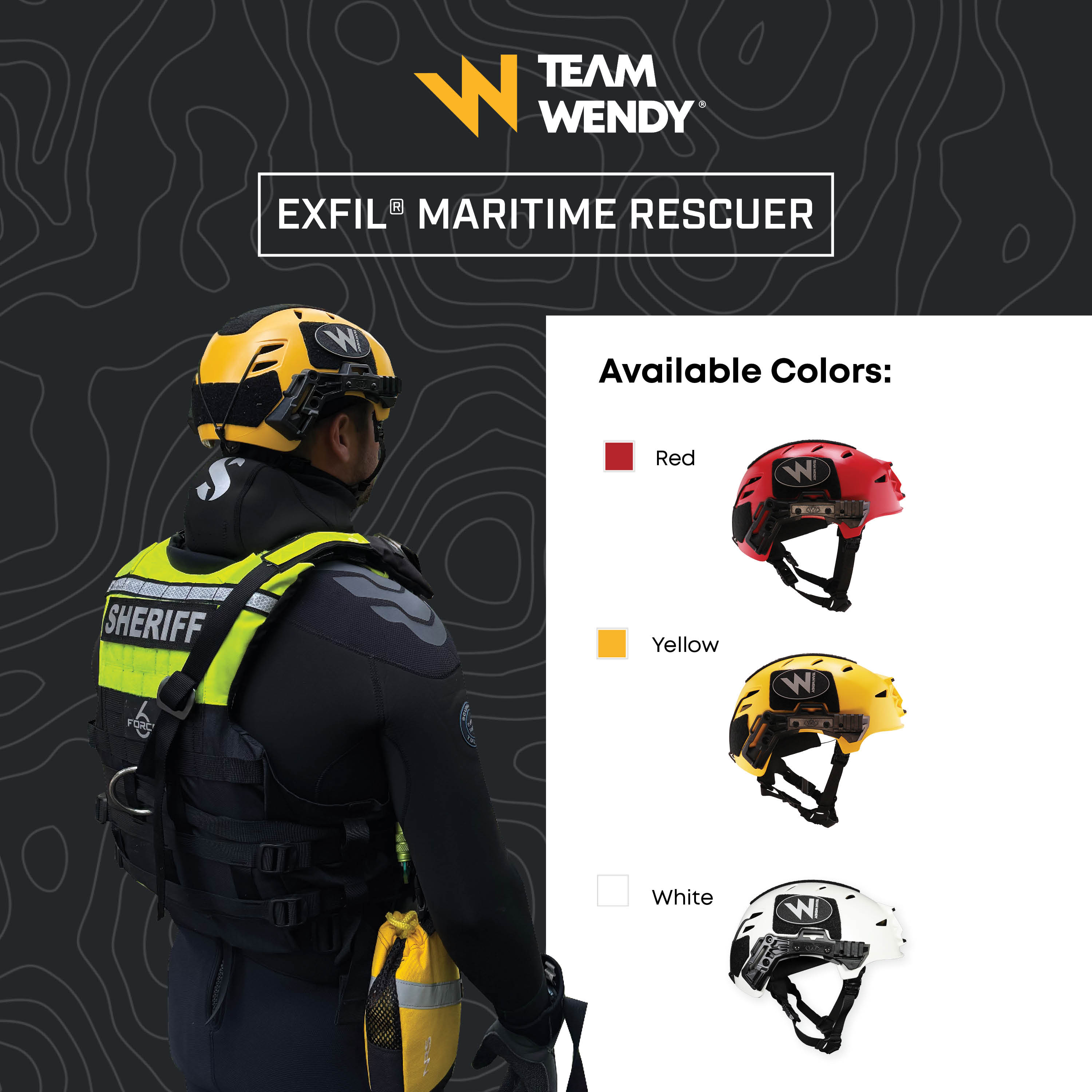 Team Wendy Rescuer Couleurs des casques