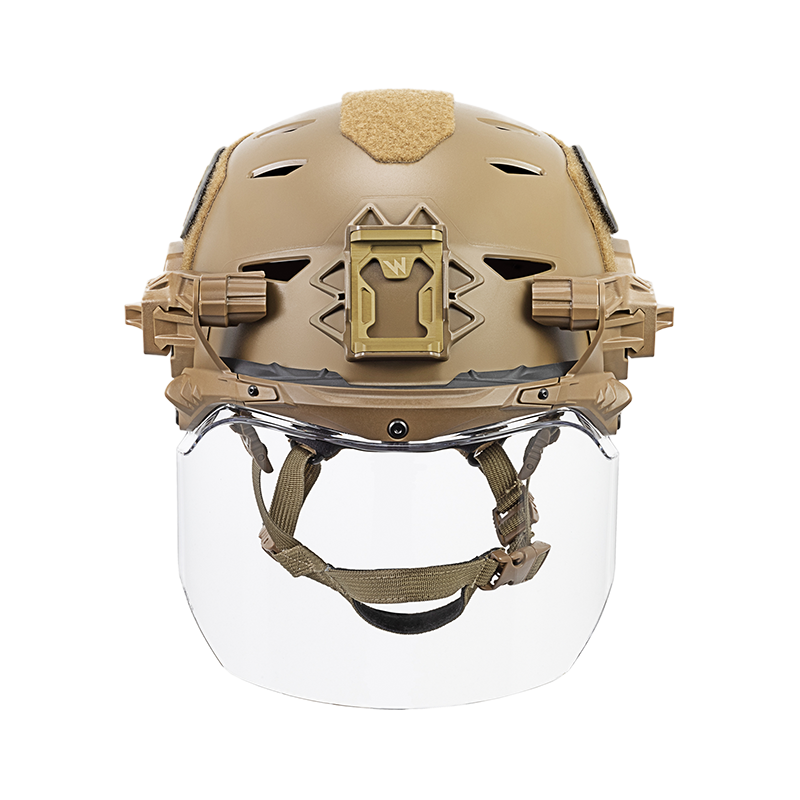 TW EXFIL LTP FACE SHIELD COYOTE BROWN FRONT DOWN